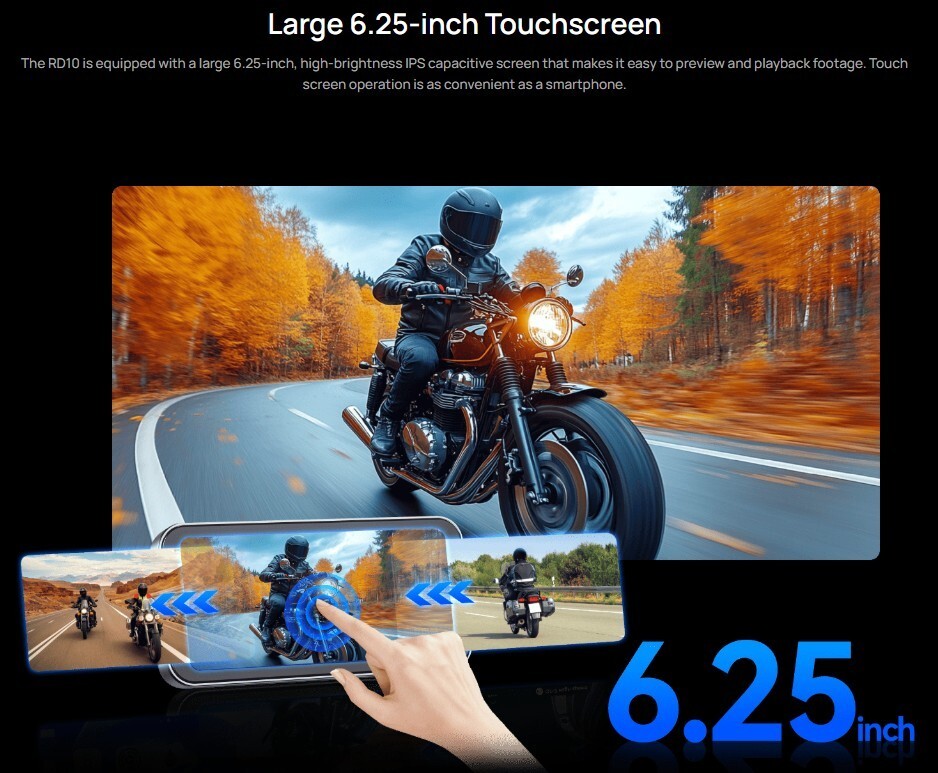 SJCAM RD10 Motorcycle Dash Camera