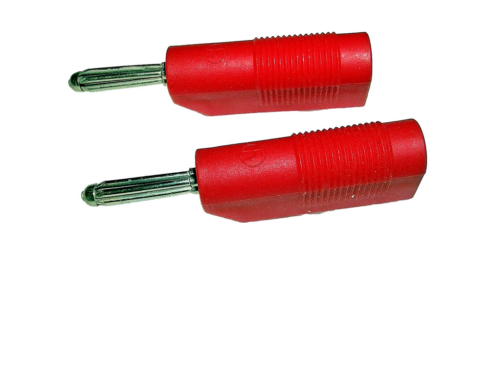 RED STACKING BANANA PLUG  2" LONG