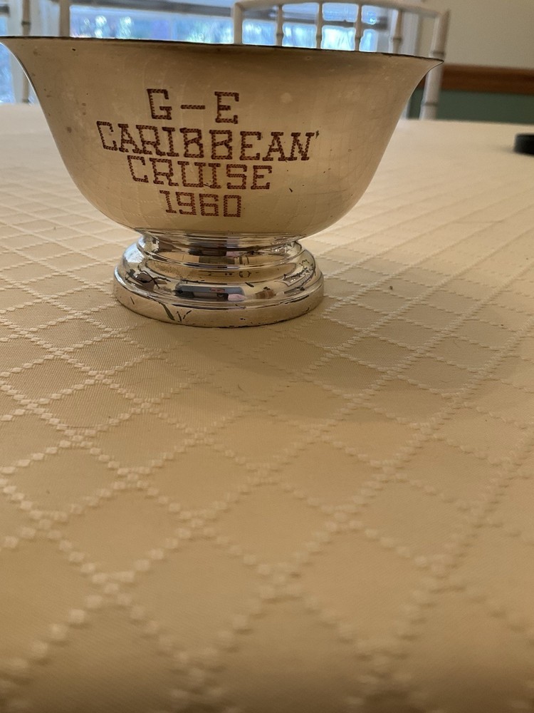 Footed Candy/Nut/Condiment Bowl Silver Plate. Engraved