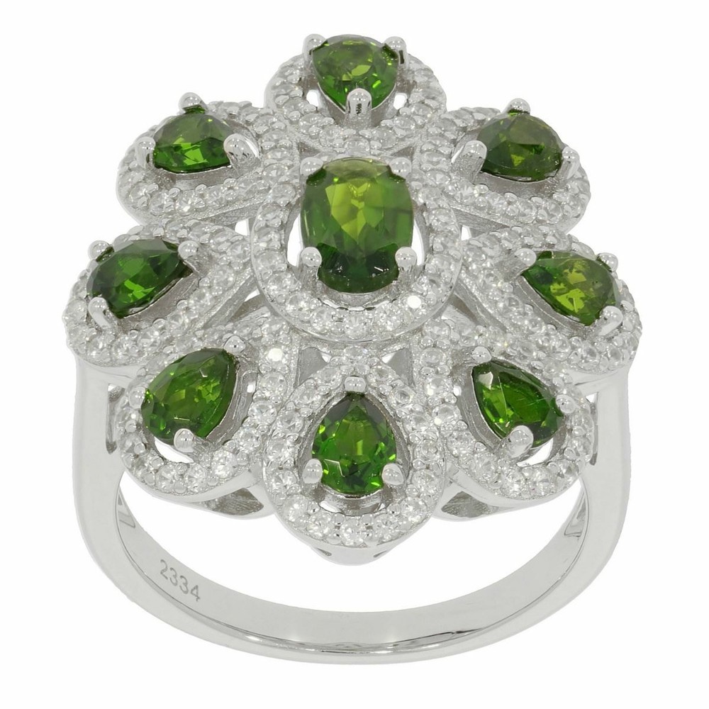 Sterling Silver Semi Mount Ring Setting OV 6X4mm Topaz Solid or Moissanite