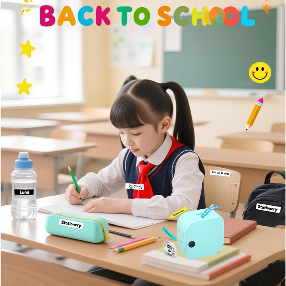 P12 Label Maker Machine with Tape, Bluetooth Small Label Maker with Multiple ...