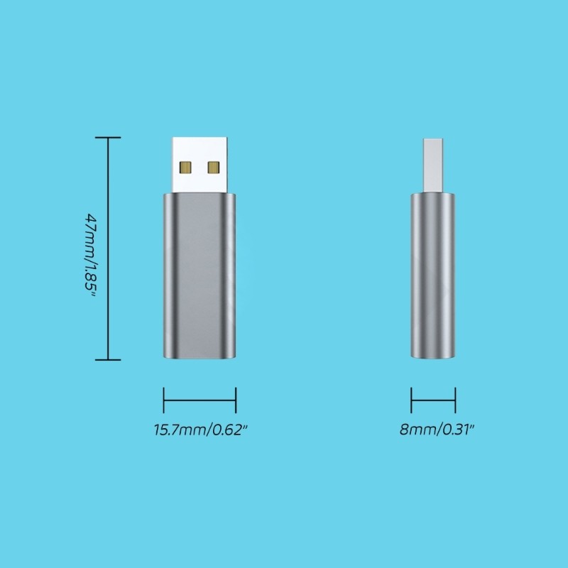 Small USB to 3.5mm Jack Adapter USB Adapter Support Computer Laptop