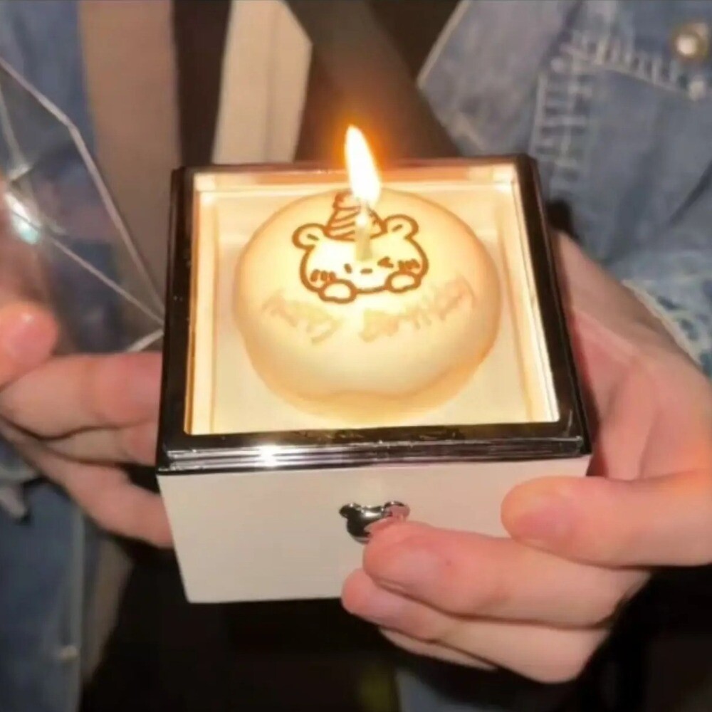 Ring Display Bear Flip Ring Box Mini Cake Gift Box Birthday Gift Packaging Box
