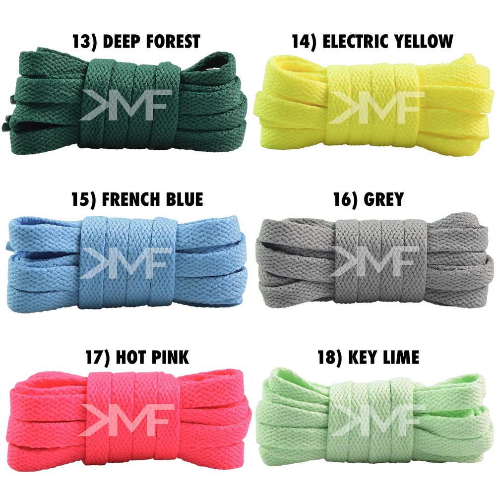 KMF Brand Compatible Converse Flat Replacement Colorful Shoelaces
