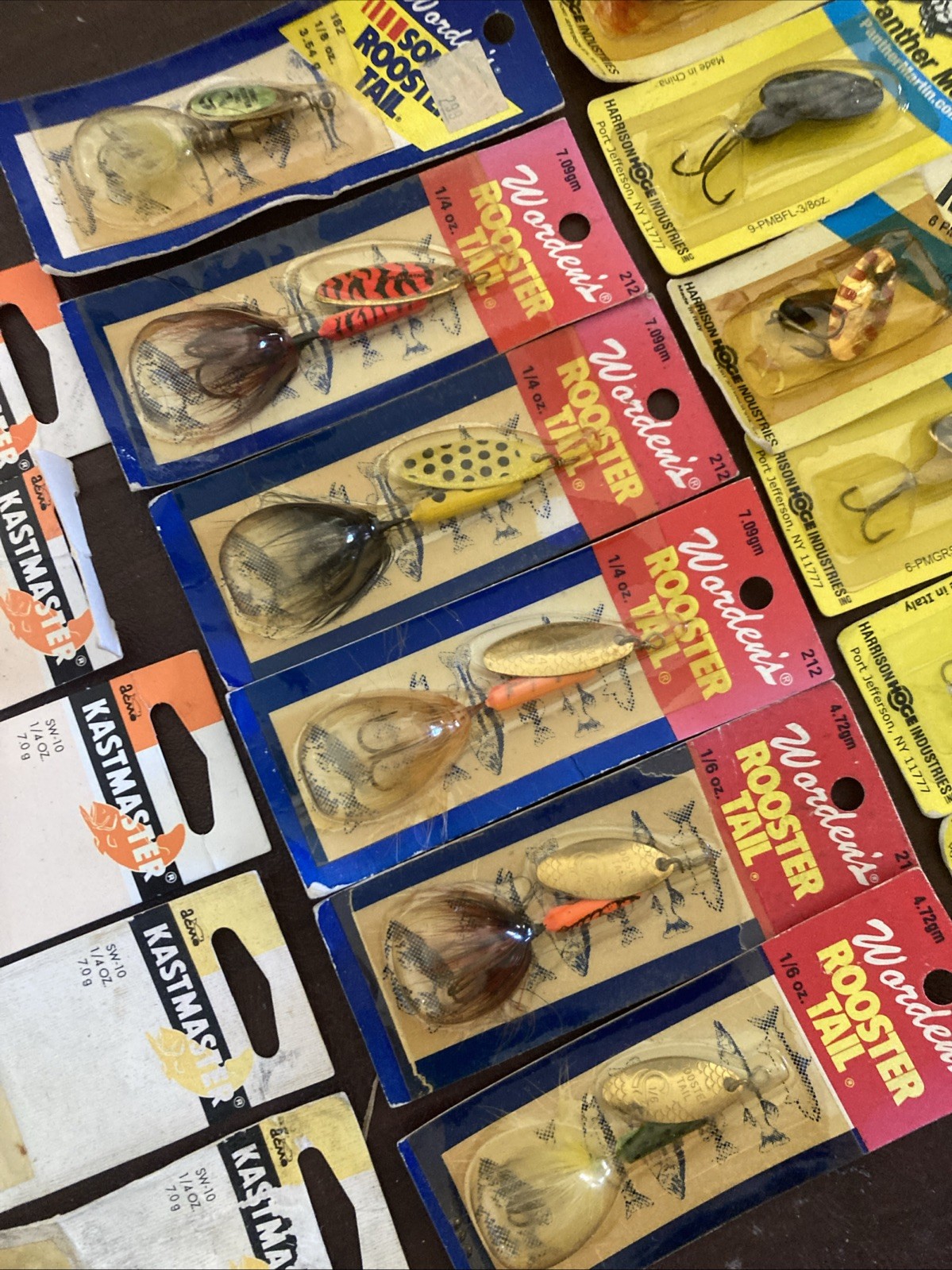Lot of 17 NEW Mixed Fishing Lures Spinners Roosters Panther Martin Kastmaster