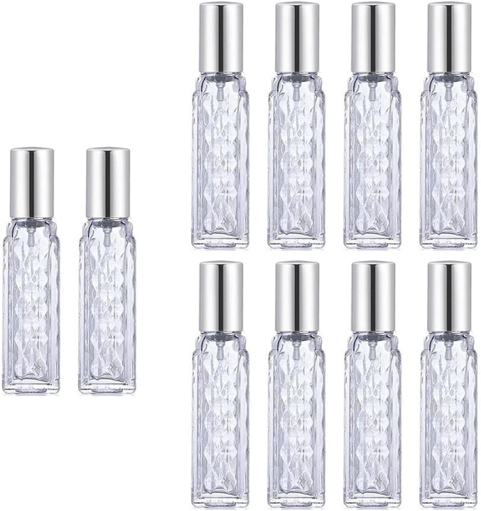 10-Pack 12Ml Clear Glass Perfume Atomizer, Empty Refillable Spray Bottle
