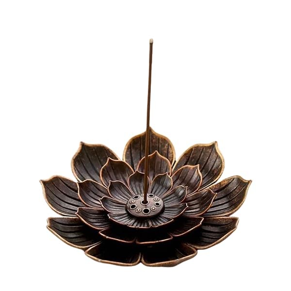 Incense Holder with Stick Tray: Multi-Functional Burner Black