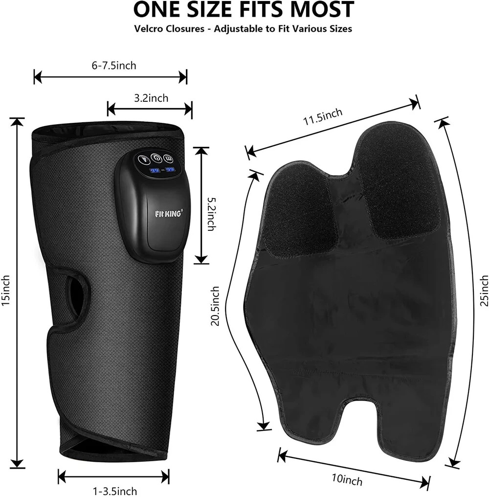 FIT KING Upgraded Cordless Leg Massager for Pain Relief, Relax, Muscle Recovery