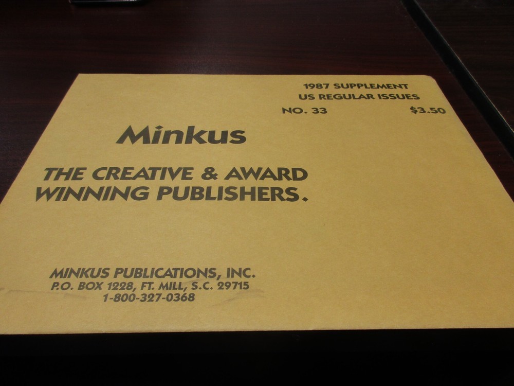 "MINKUS" 1987 SUPPLEMENT U.S. REGULAR ISSUES  #33  W/FREE SHIPPING!!!