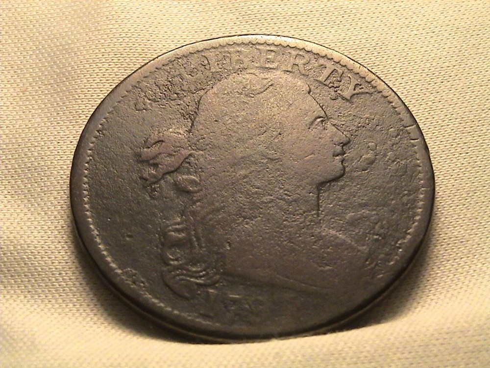 1797 Draped Bust Large Cent Stemless S-133 R5