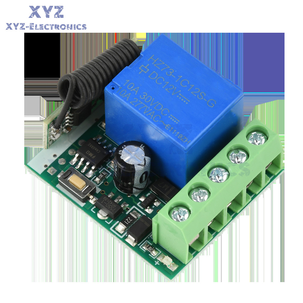 433Mhz Universal Wireless Remote Control Switch DC 12V Receiver Transmitter Set