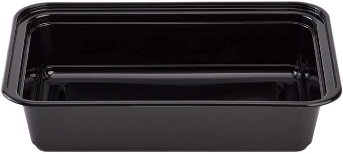 38 oz Plastic Meal Prep Food Black Containers With Lids Microwavable BPA FREE