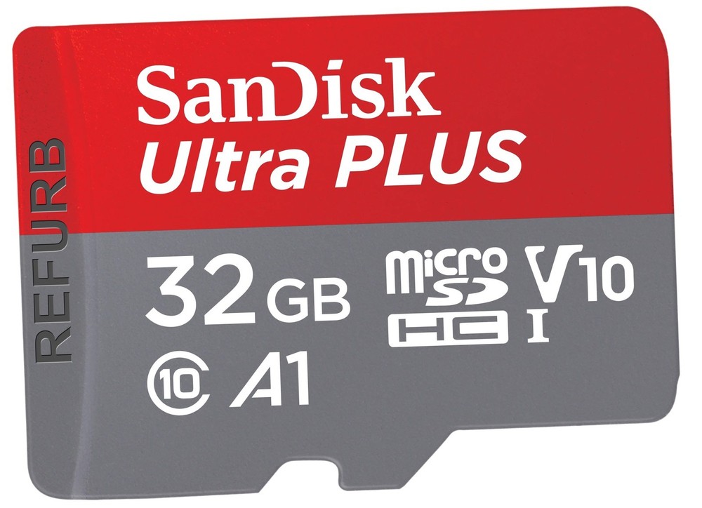 SanDisk - Ultra PLUS 32GB microSDHC UHS-I Memory Card U