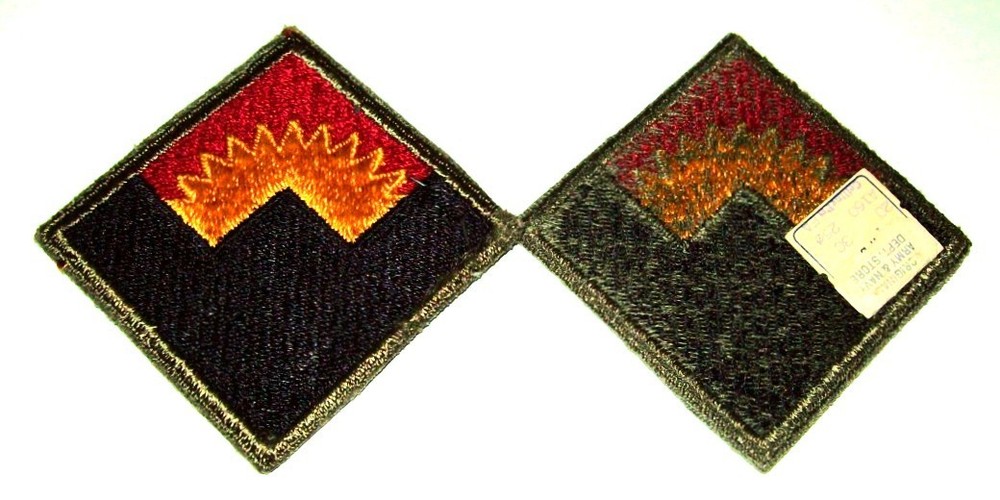 ORIGINAL GREENBACK WW2 WESTERN DEFENSE COMMAND PATCH WITH WARTIME PRICE TAG!