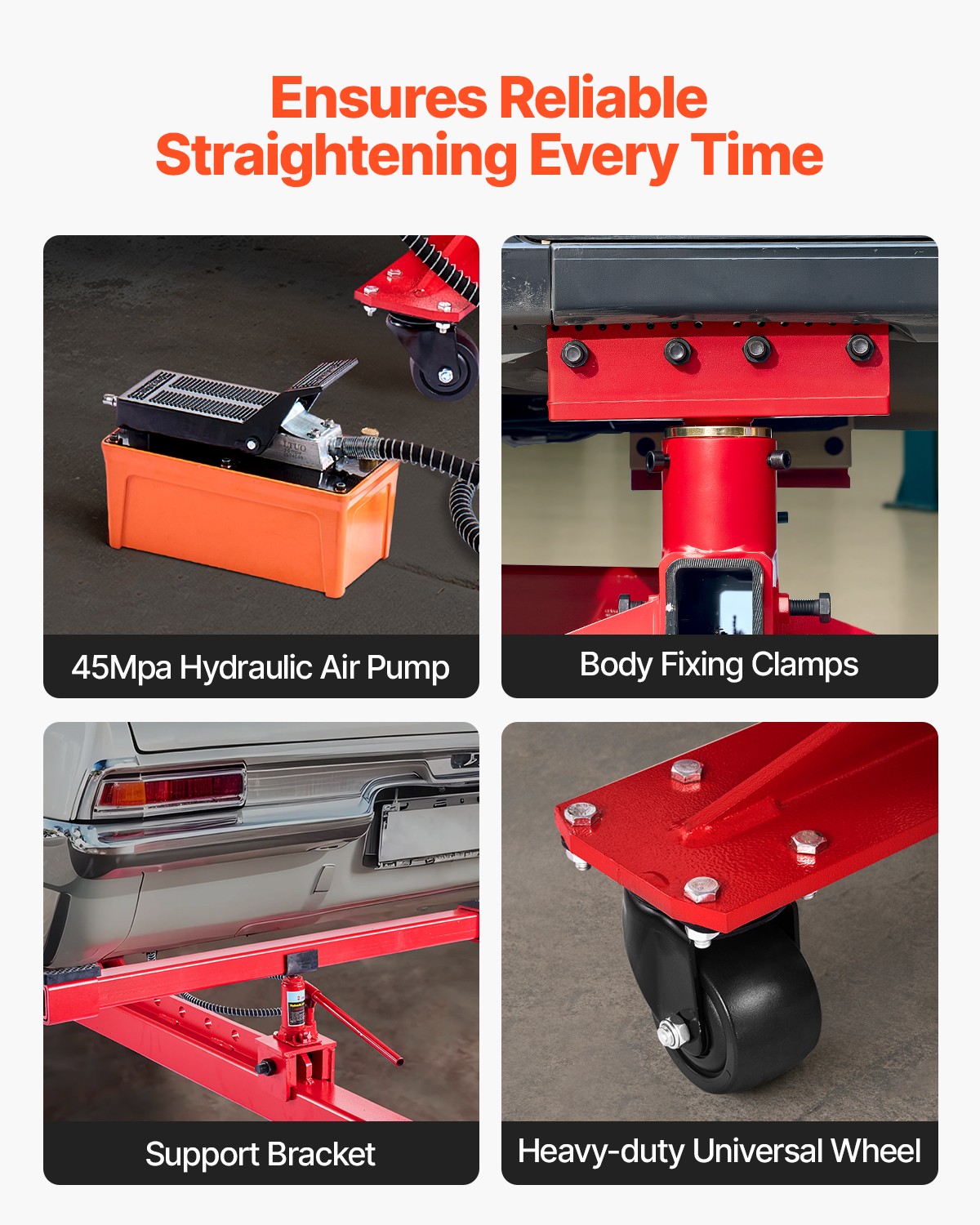 VEVOR Auto Body Frame Puller Straightener 6T Car Frame Machine 3T Airbag Jack