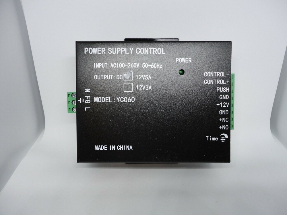 Electric Door Access Lock Control System Power Supply 12V 5A Adjustable Timer A+