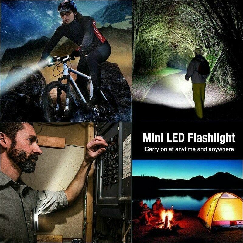 3 Pack Tactical LED Flashlight High Powered 3 Mode Zoomable Rechargeable Lamp