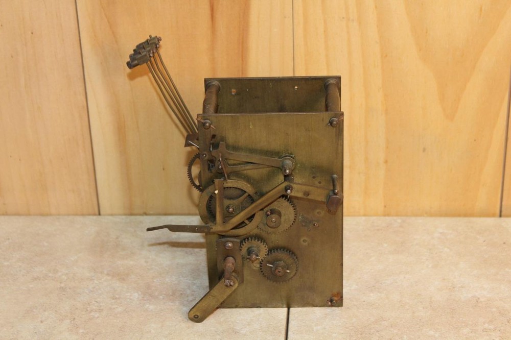Rare Early WEIGHT DRIVEN Westminster Chime Clock Slave Movement