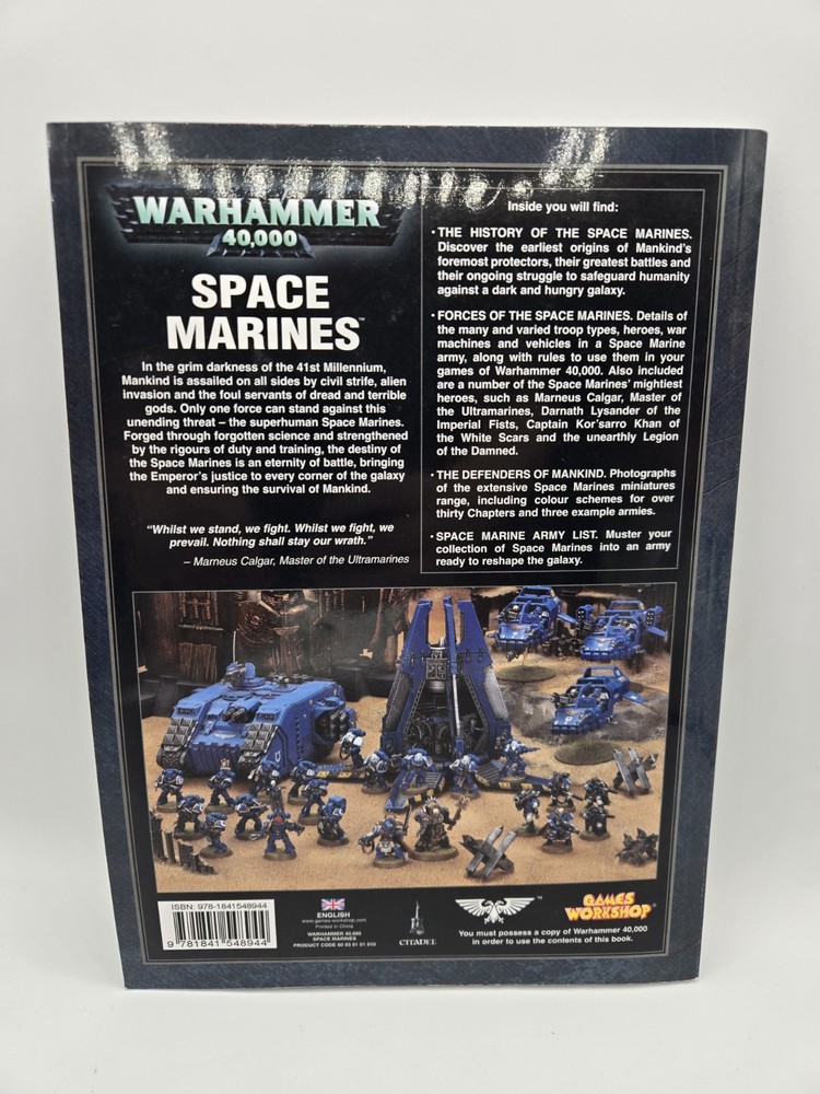 Games Workshop Warhammer 40k Space Marines Codex 5th Edition