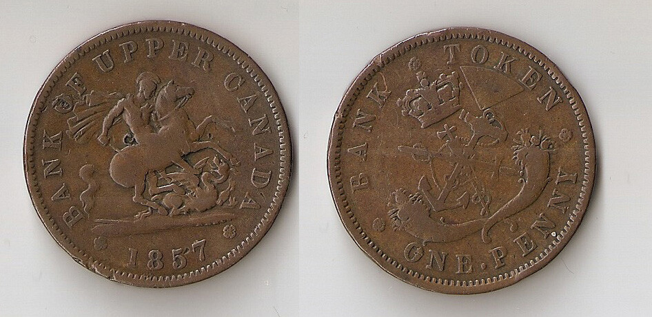 Canada, Upper Canada half penny 1857