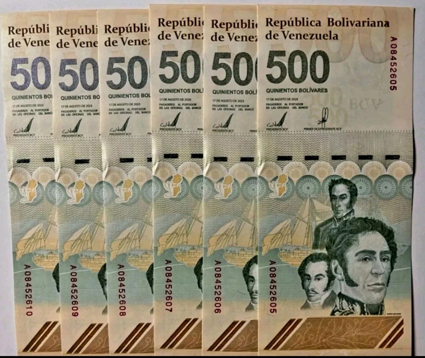 VENEZUELA 500 DIGITALES 2023 UNC x1 – NEW 500 Million Bolívares – COA h.