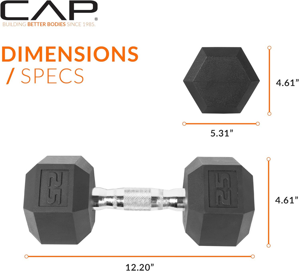 12-Sided Coated Dumbbell Weight | Multiple Options