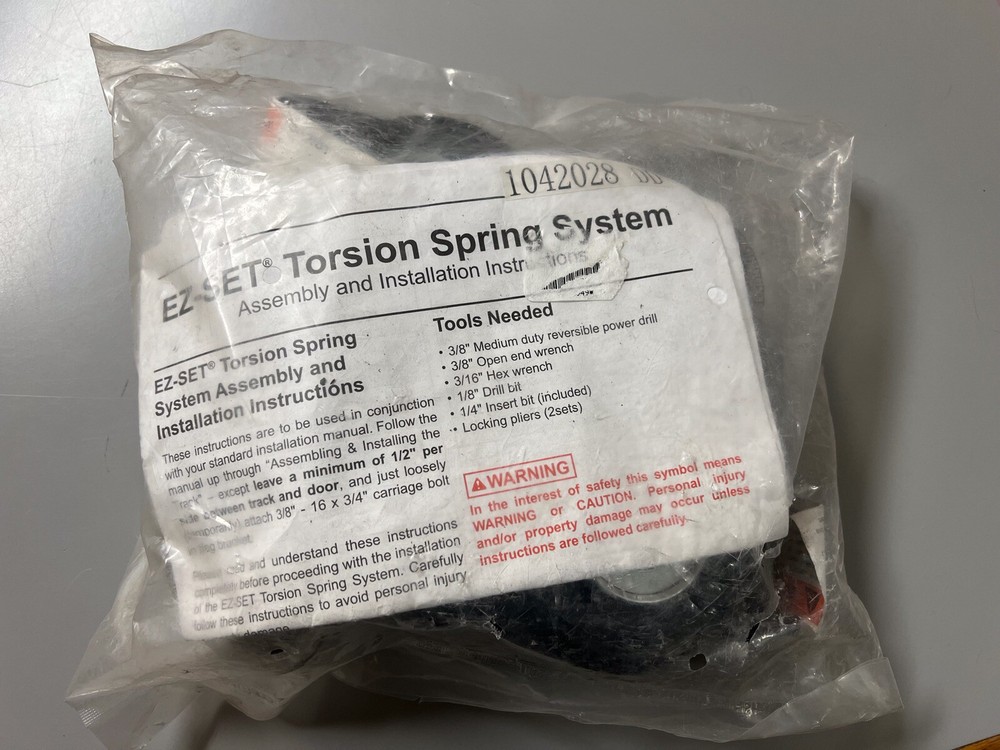EZ-SET Torsion Spring System Kit 1042028 DD - New