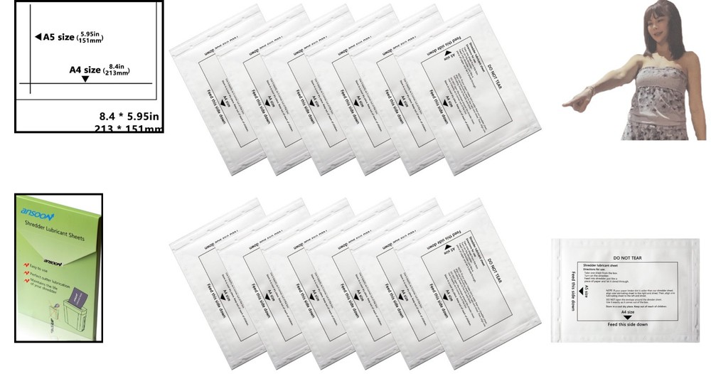 Jam Proof 24 Pack Paper Shredder Oil Sheets - For Lasting Sharpness & Efficiency