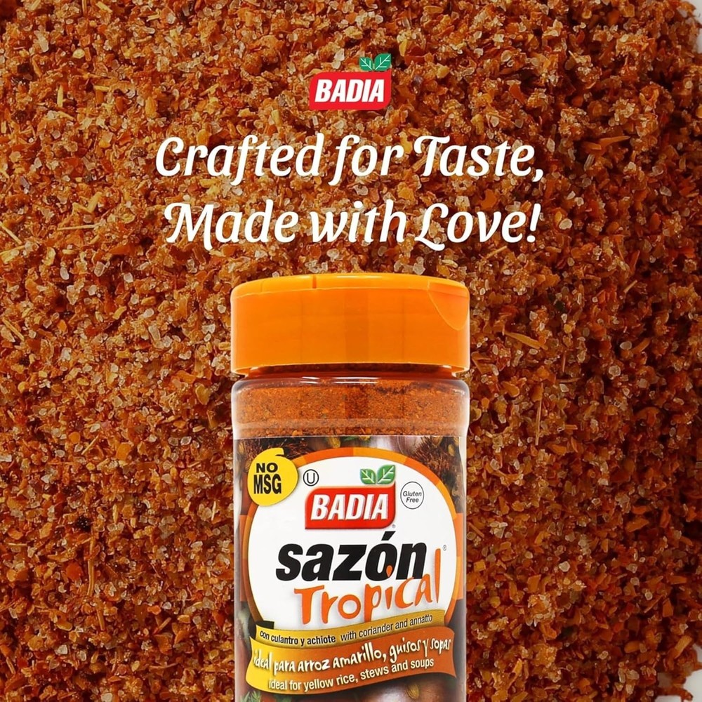 Badia Sazon Tropical with Annato & Coriander, 6.75-Ounce NO MSG