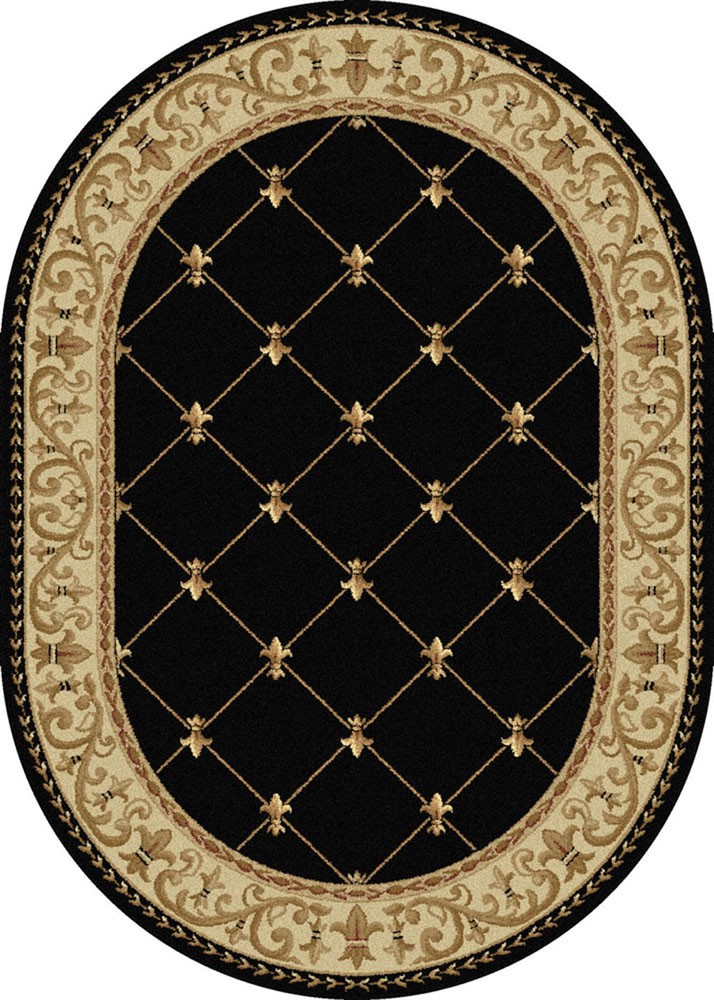 2x10 Black Swirls Lines Diamonds Bordered Runner SNS4883 - Aprx 2' 3" x 10'