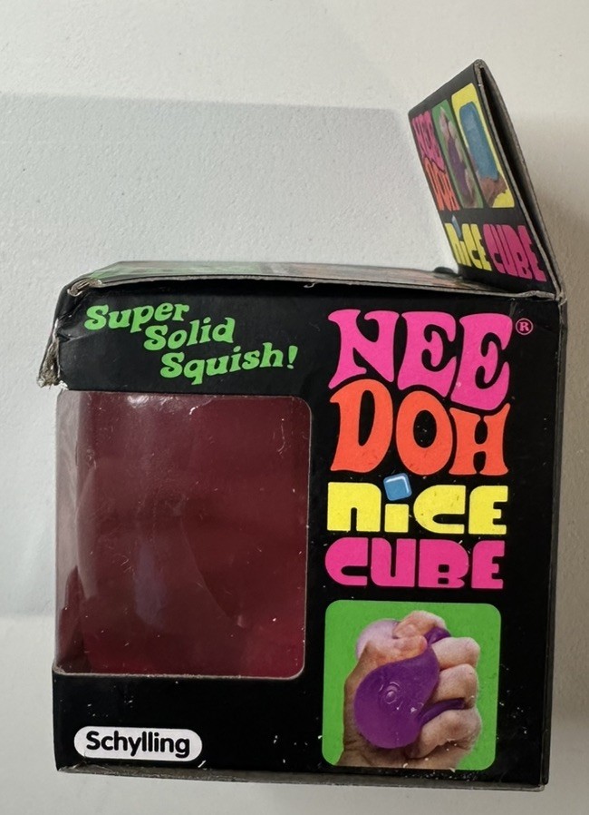 Schylling Nee Doh Nice Cube Super Solid Squish Toy Pink