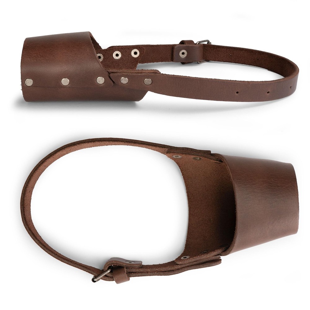 , Leather Dog Muzzle Guard, Secure, Prevents Biting Chewing, Pitbull German S...