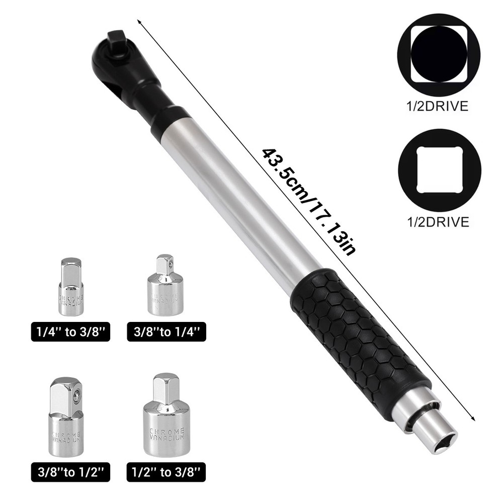 Offset Extension Wrench Electric Drills Ratchet Adapter w/Quick Reverse Switch