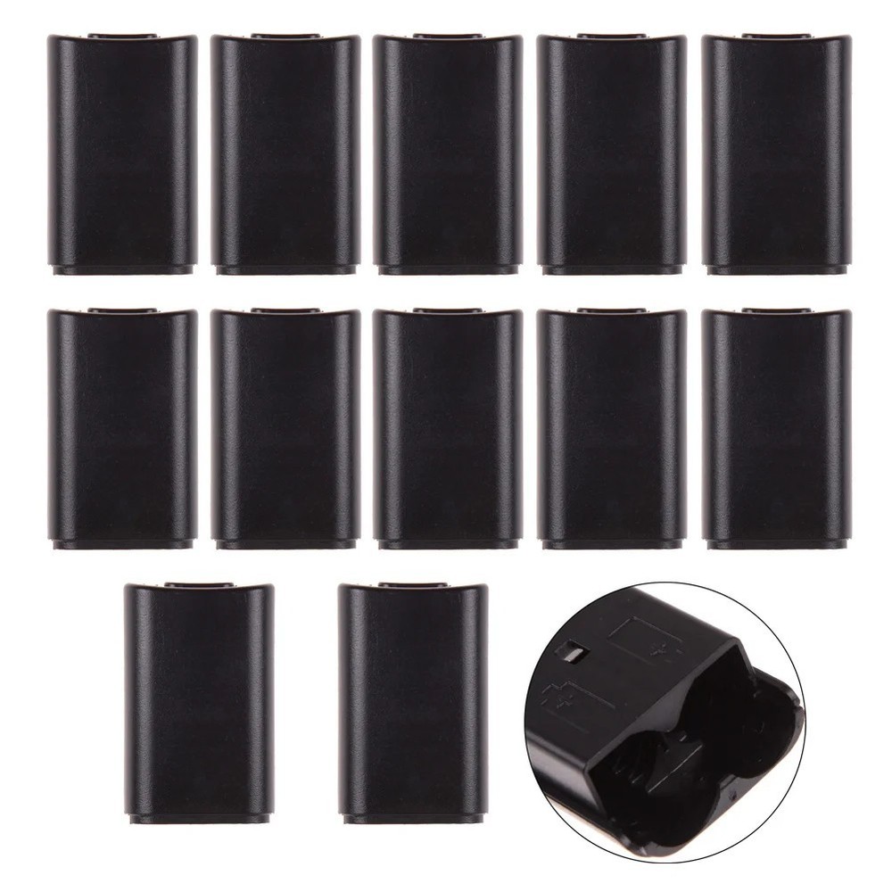 10X AA Battery Back Cover Case Shell Pack For Xbox 360 Wireless Controller Black