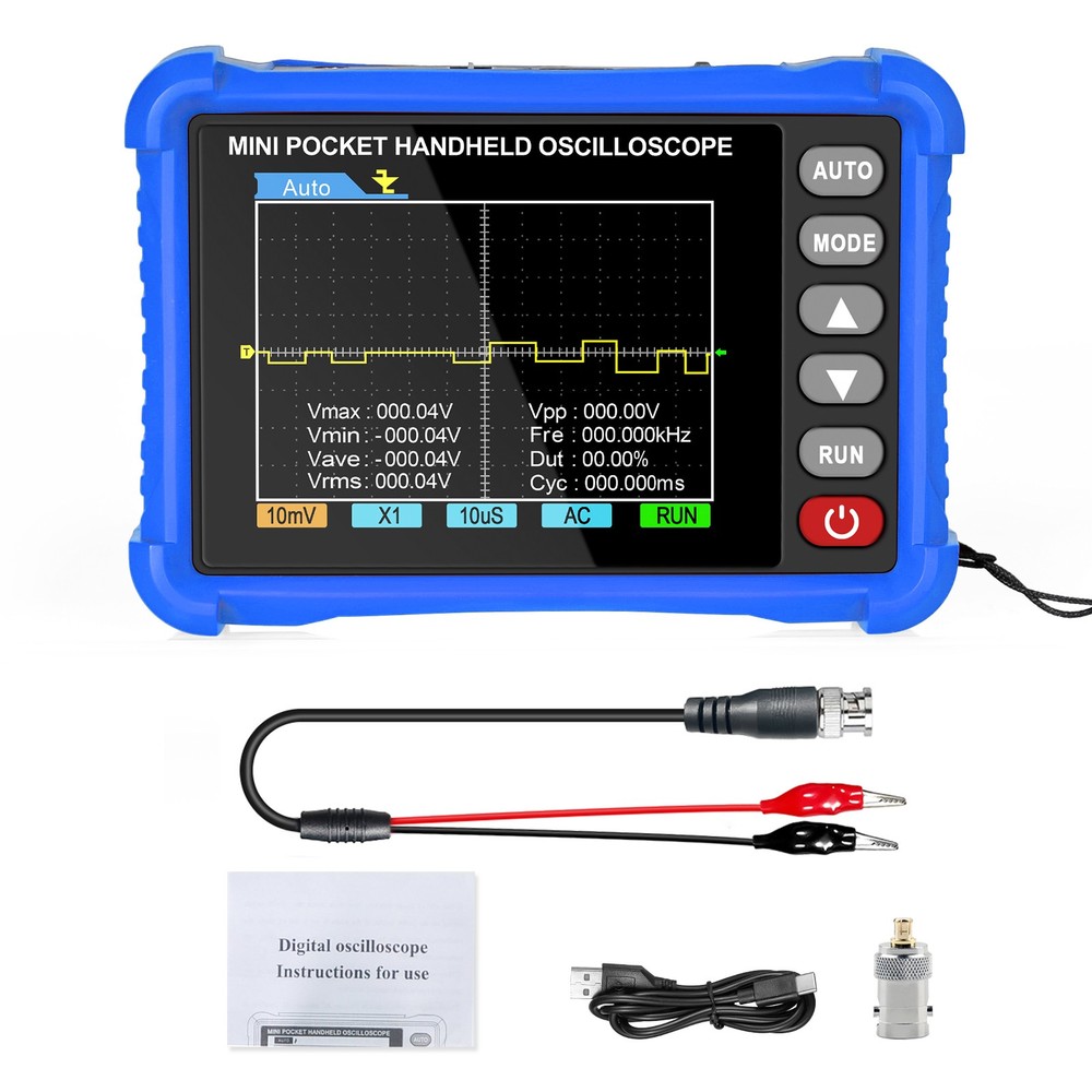 2.5MS/s Sampling Rate Oscilloscope, 2.8" LCD for Electronics Repair & Education