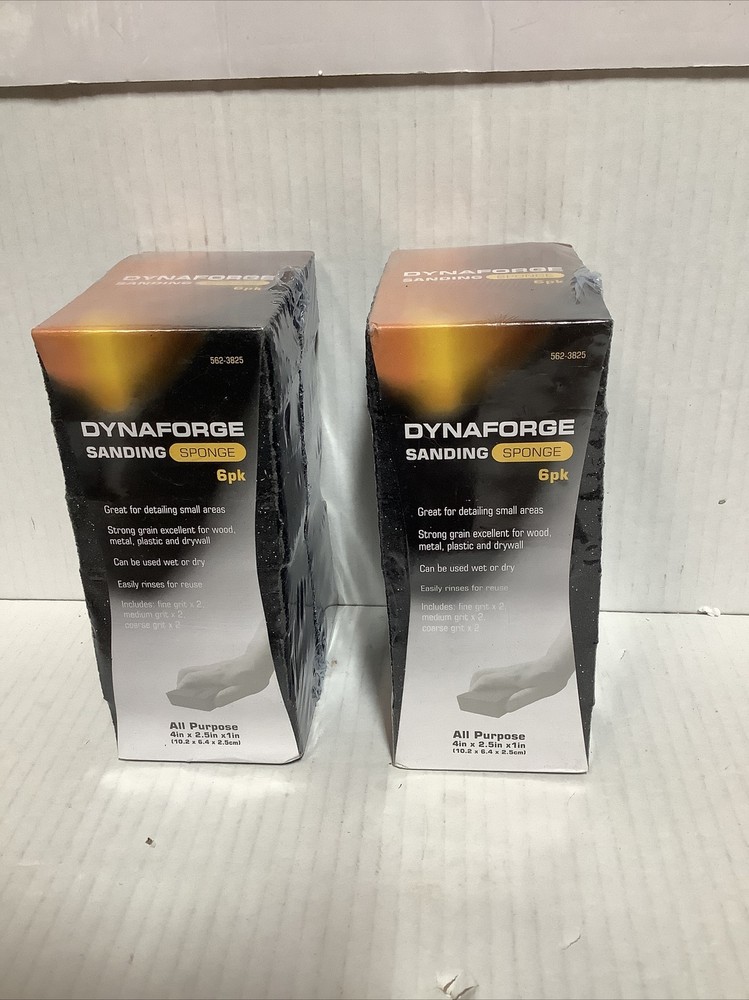 2)DYNAFORCE Sanding Sponge 6 Pk includes: 2 fine, 2 medium 2 coarse grit(2-FD-83