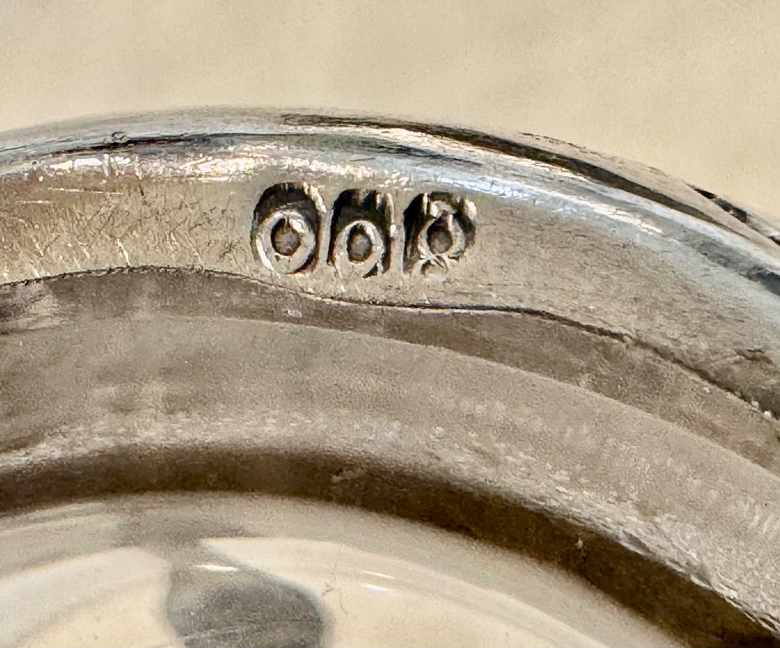 Antigue German 800 Silver Crescent & Crown Claret Jug Cut Glass Rococo c.1890