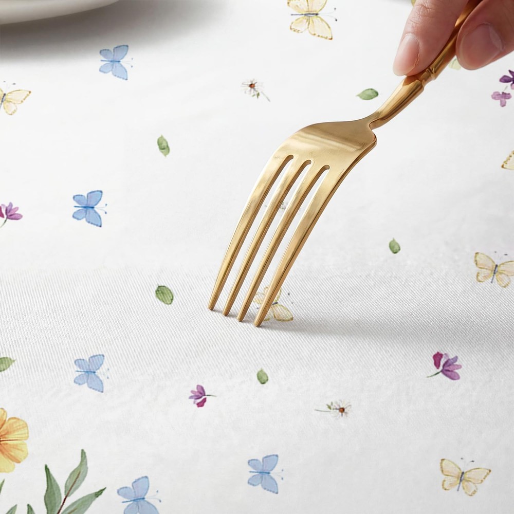 Spring Fitted Tablecloth 72 x 30 Inch Rectangular, Spring Daisy Floral Flower...