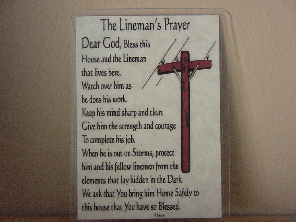 KLEIN TOOLS 1560- Lineman’s Prayer, Lineman Gifts