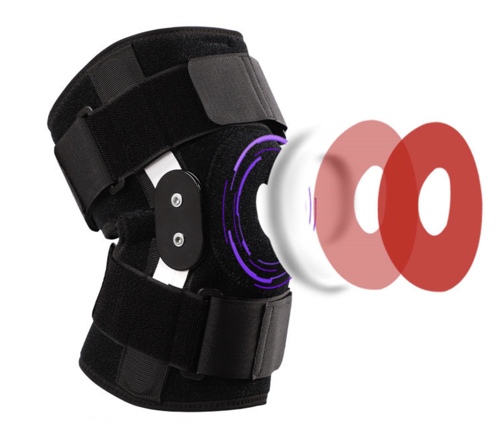 KNEE BRACE HINGED COMPRESSION SLEEVE JOINT SUPPORT WRAP OPEN PATELLA STABILIZER