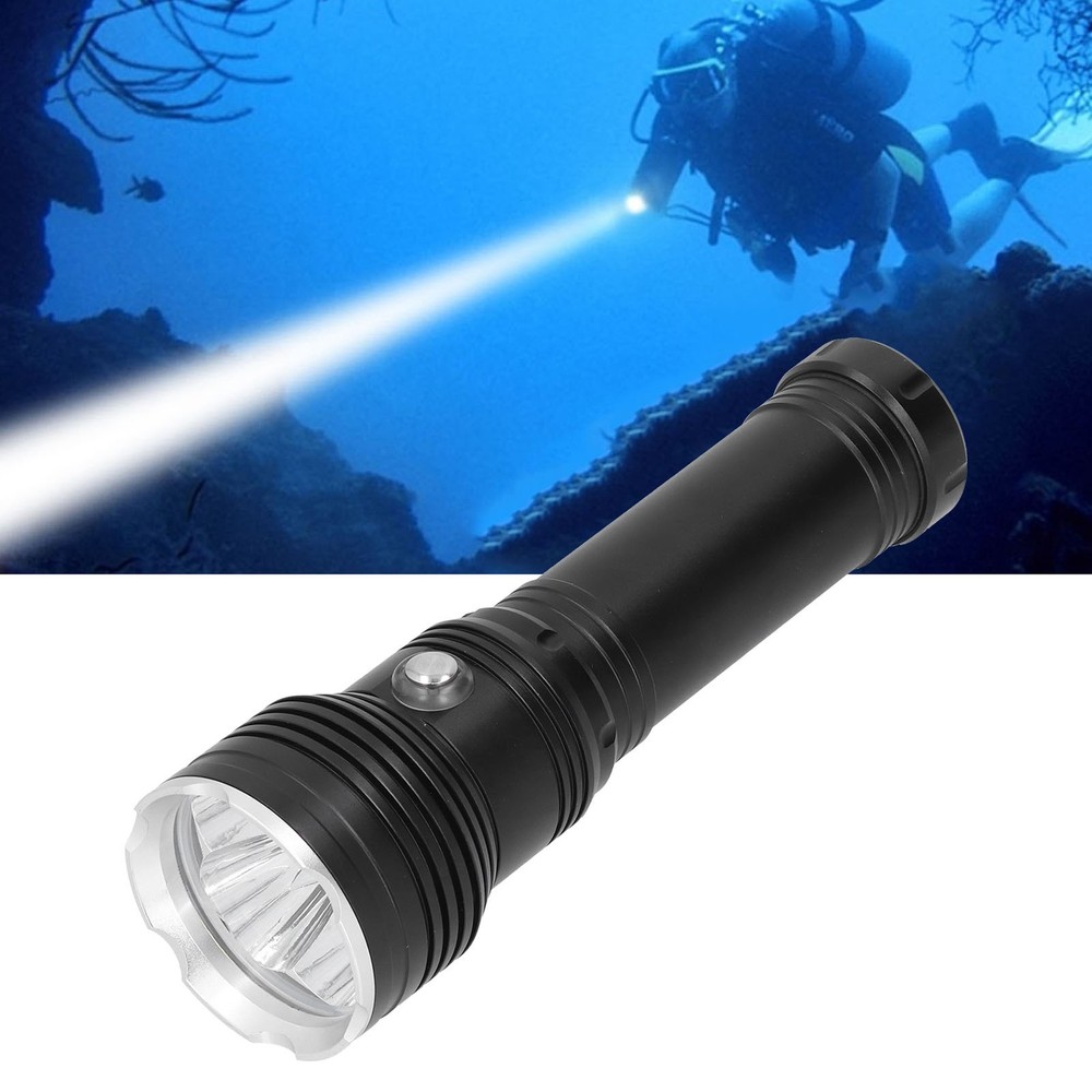 Diving Flashlight 80m Water Proof Dive Light Adjustable Brightness For Fish RRWI