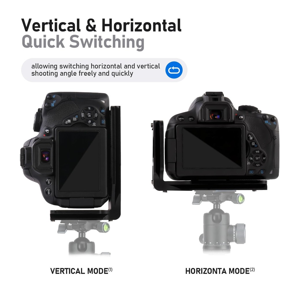 (Real Single one Piece) L Bracket Camera for DSLR Vertical Horizontal Switchi...