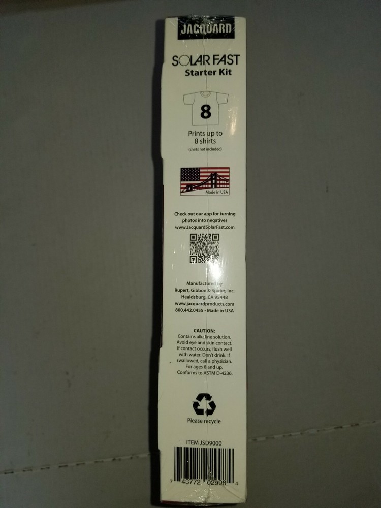 Jacquard SolarFast Starter Kit - sun powered printmaking starter kit. NEW
