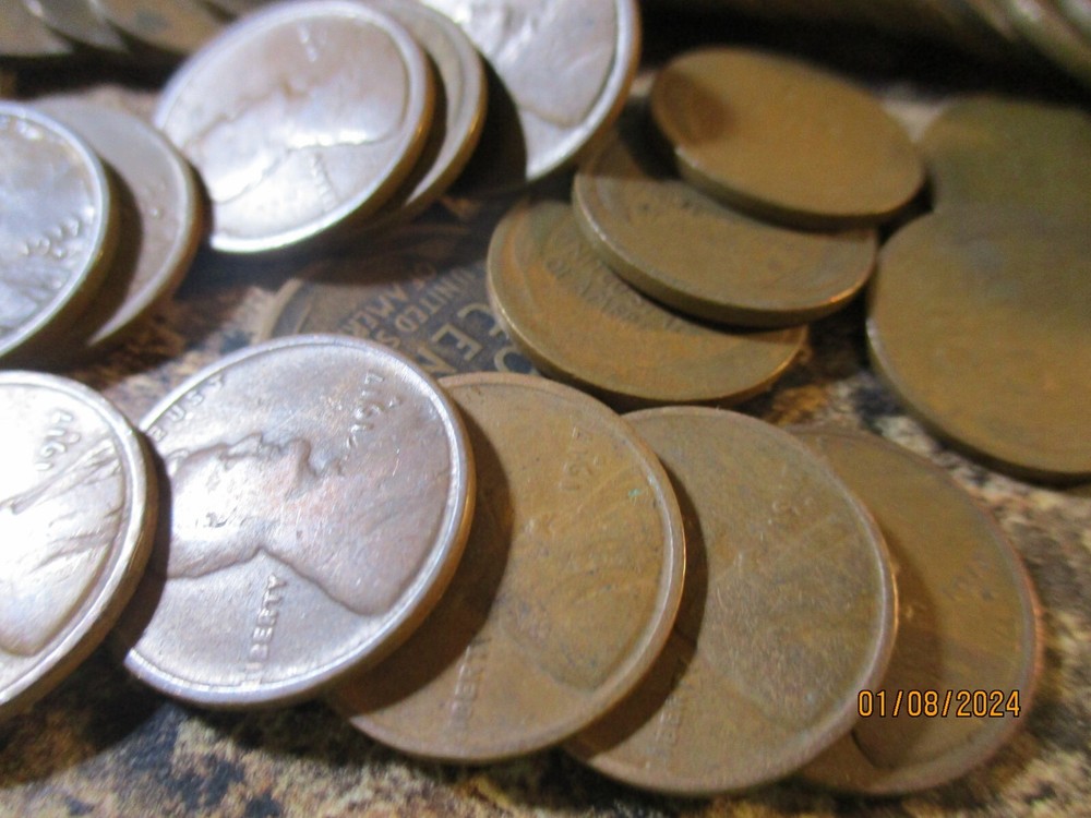 1917-D LINCOLN WHEAT CENT ROLL GOOD + PP8