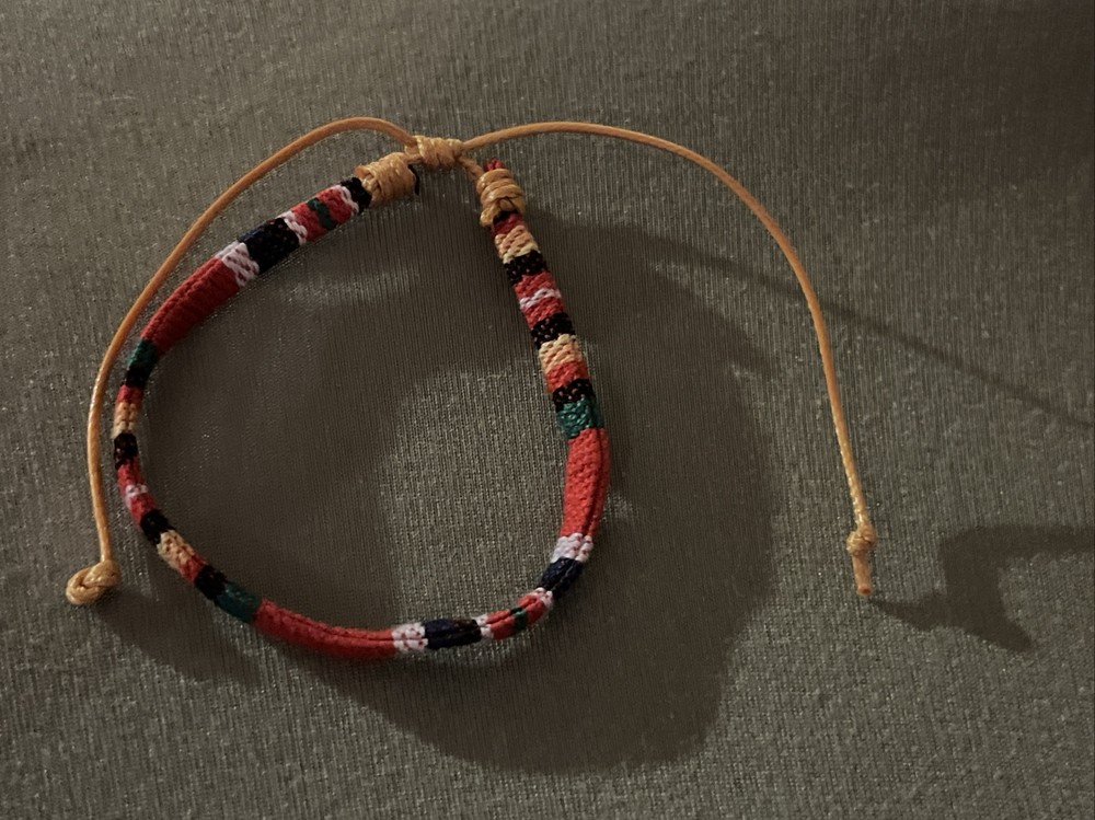 NEW BOHO BRAID THREAD FRIENDSHIP BRACELET ADJUSTABLE THICKER ORANGE