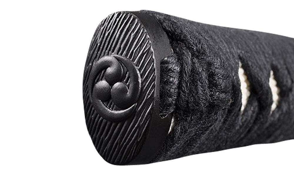 Handmade Sword - Fully Practical Samurai Tanto Sword, Tomoe Crest Tsuba, 1080 Ca
