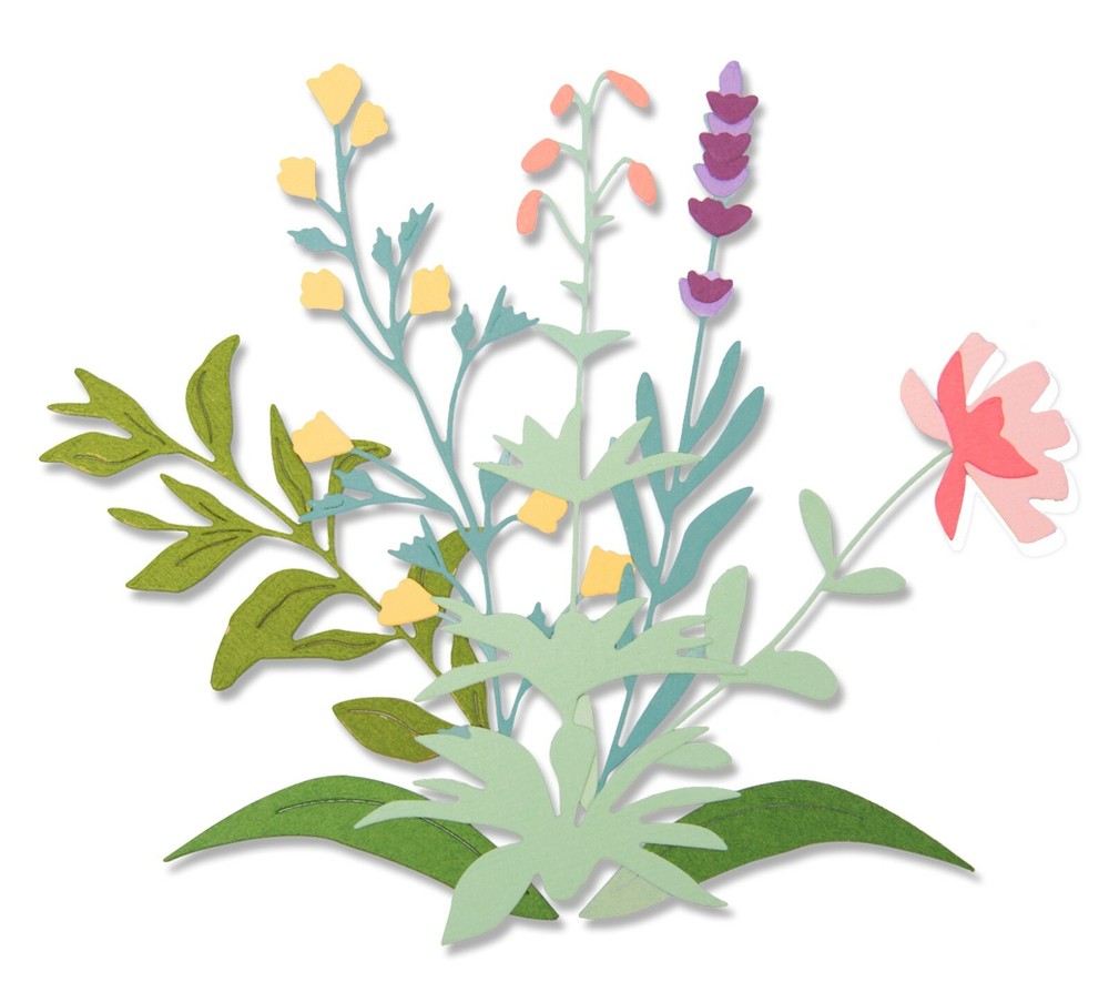 New, Retired Sizzix Thinlits Spring Stems 8pc #664381 Retail $25.99 Olivia Rose