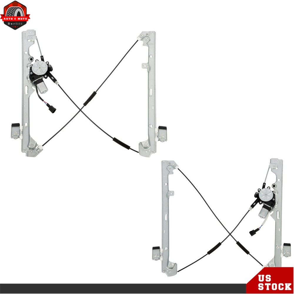 2× Power Window Regulator W/ Motor For Chevy Silverado 1500 Front Left & Right