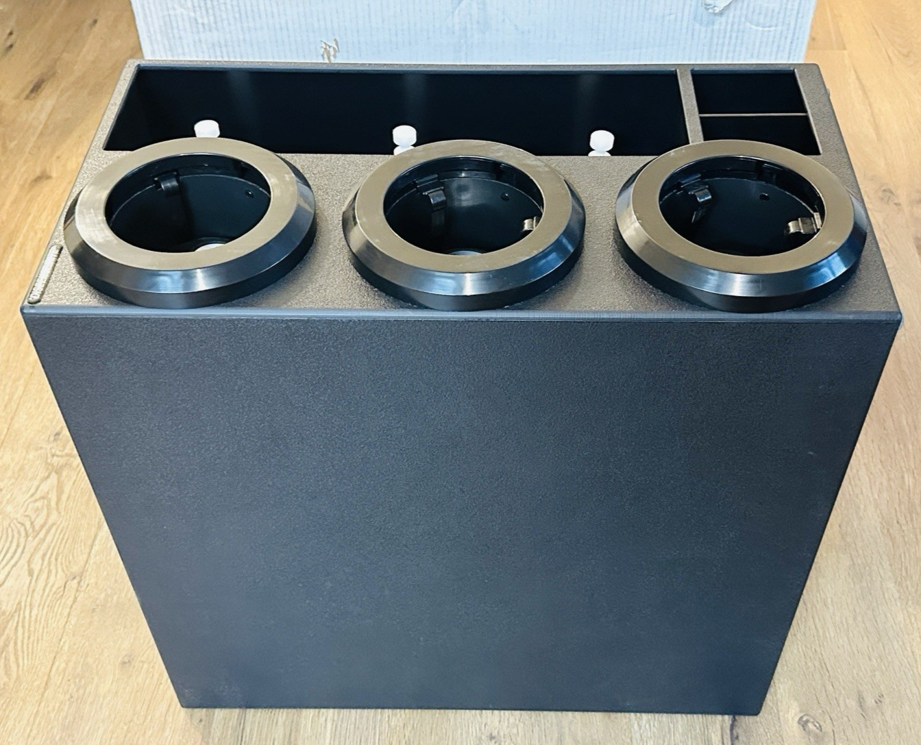 NEW! Dispense-Rite Countertop Cabinet STL-DL-3BT Cup & Domed Lid Dispensers