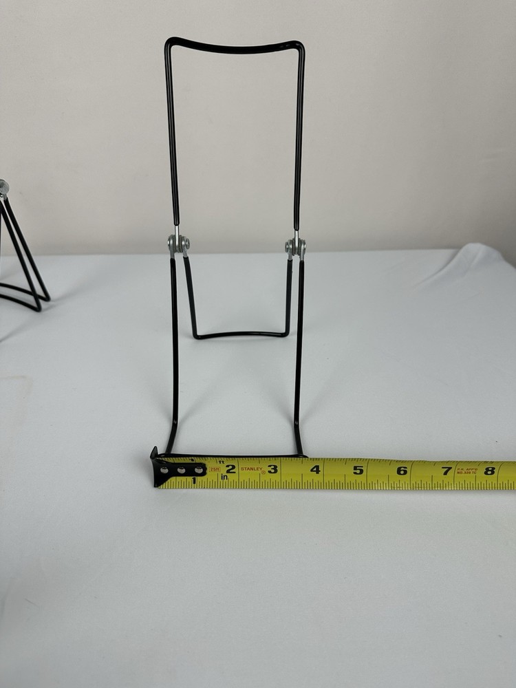 11 Pack Adjustable Wire Display Easels, Foldable Picture Frame Stand, Black